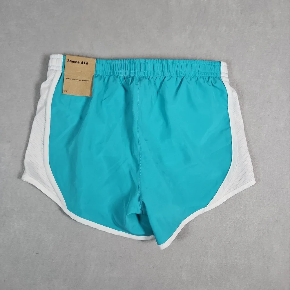 Nike Girls Teal White Tempo Lined Running Shorts Size Small NWT